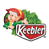 "Keebler" Logo With A Cartoon White-Haired Man In A Red Hat And Green Suit