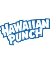 "Hawaiian Punch" Logo In Blue Lined Block Letters