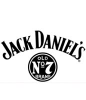 Jack Daniel's Tennesse Whiskey Logo: "Jack Daniel's Old No. 7 Brand" Black Letters On A White Background