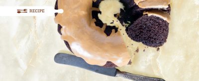 Fudgy Chocolate Bundt Cake  with Coffee Glaze