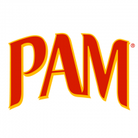 Pam Cooking Spray Logo: "PAM" In Large Red Letters