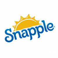 "Snapple" Logo With A Drawing Of A Sun Peaking Out