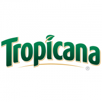 "Tropicana" Logo In Green Bold Letters